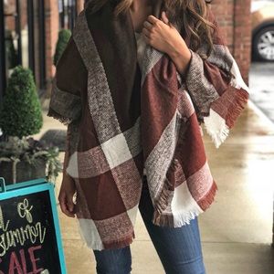 Brown blanket scarf